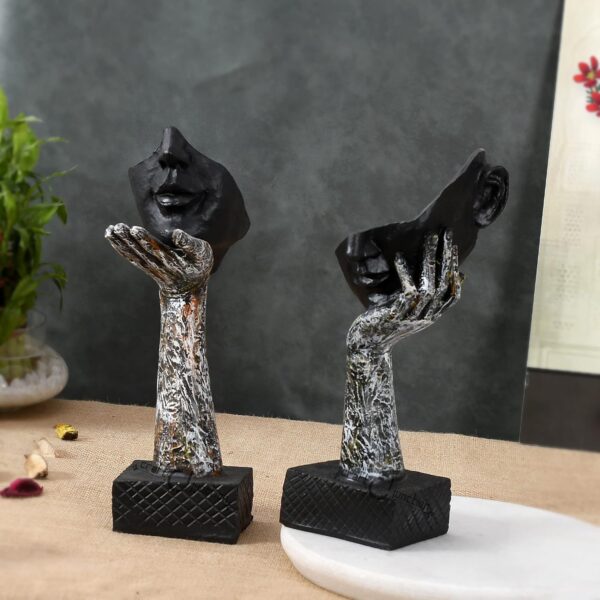 Mordern Art Love Face On Hand Decorative Showpiece Lovely Statue for Home Décor.